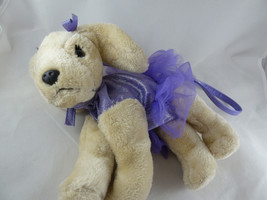Poochie &amp; Co Puppy Dog Lucy thr Labrador Purse Purple  Plush tutu glittery body - £9.37 GBP