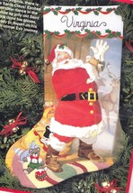 DIY Dimensions Saint Nicholas Christmas Eve Santa Toys Crewel Stocking Kit 8077 - £185.78 GBP