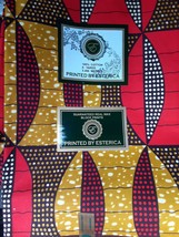 Esterica African Print Fabric real wax block Print 6 yards 100% cotton fabric. - £23.46 GBP