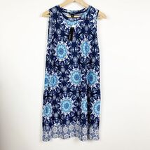 B Design PRINTED SHEATH DRESS knee length Sleeveless Size S Pockets - $9.58