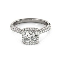 1 carat princess cut diamond engagement ring14k white gold princess wedding ring - £8,298.96 GBP