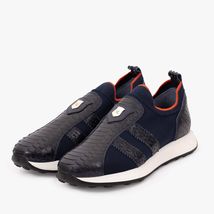 The Aslan Navy Knitted & Leather Men Sneaker image 2