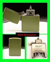 Vintage Military Green Zippo Lighter Case With New Zippo Multi Tool Insert  - $49.49