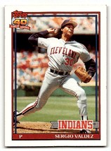 1991 Topps #98 Sergio Valdez    Cleveland Indians Baseball Cards EX/NM ID:58239 - $1.67