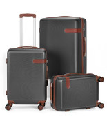 3 Pieces Luggage Set Suitcase Trolley With Spinner Wheels &amp; Tsa Lock 20/... - £139.04 GBP
