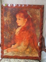 Wood Lacquer Renoir Girl Tray Wall Decor Table Top - £155.80 GBP