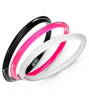 INC 3-Pc. Set Resin Bangle Bracelets Black Pink White - £9.48 GBP