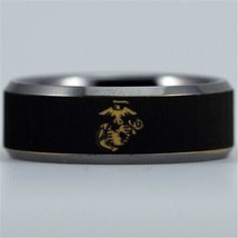 Free Shipping Customs Engraving Ring Hot Sales 8MM Us Army Usmc Military Comfort - £30.58 GBP