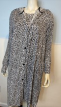 Cuddl Duds Animal Print Sleeveless Night Gown with Hooded Robe Size 1X - £18.95 GBP