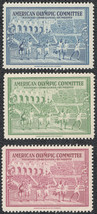 Group of 3 Different 1940 St Moritz Olympic Stamps - $9.50