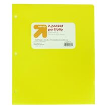 up&up 2 Pocket Plastic Folder Yellow 3-Hole Punched 50 Sheet Capacity - $1.56 up&up 2 Pocket Plastic Folder Yellow 3-Hole Punched 50 Sheet Capacity - $1.56