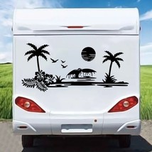 Camping RV Car Truck Stickers set Surfing Palm Tree Caravan Motorhome Beach scap - £41.45 GBP