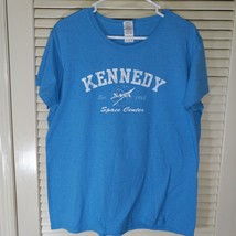 NASA Kennedy Space Center Women T-shirt Size XL Blue Gildan Heavy Cotton - £9.55 GBP