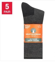 Weatherproof Vintage Mens Socks Multicolor 5-Pair Crew Outdoor Moisture ... - $616.71 MXN