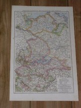 1887 Original Antique Map Of Mecklenburg Saxony Anhalt Berlin Germany - £19.02 GBP