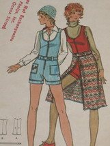 Butterick Pattern 6278 Misses&#39; Knit Jumpsuit &amp; Skirt Size 10 Uncut 1970&#39;s - £10.97 GBP