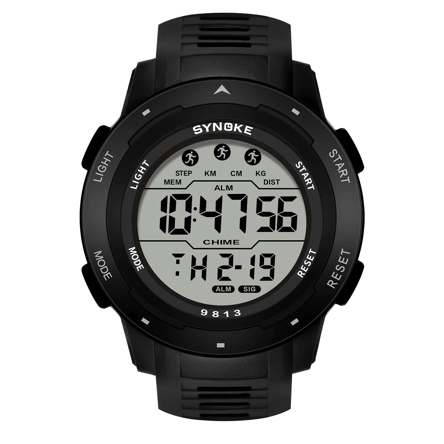 Men Digital  SYNOKE 9813 Upgrade 5Bar Waterproof Large Screen Electronic Watch F - £41.40 GBP