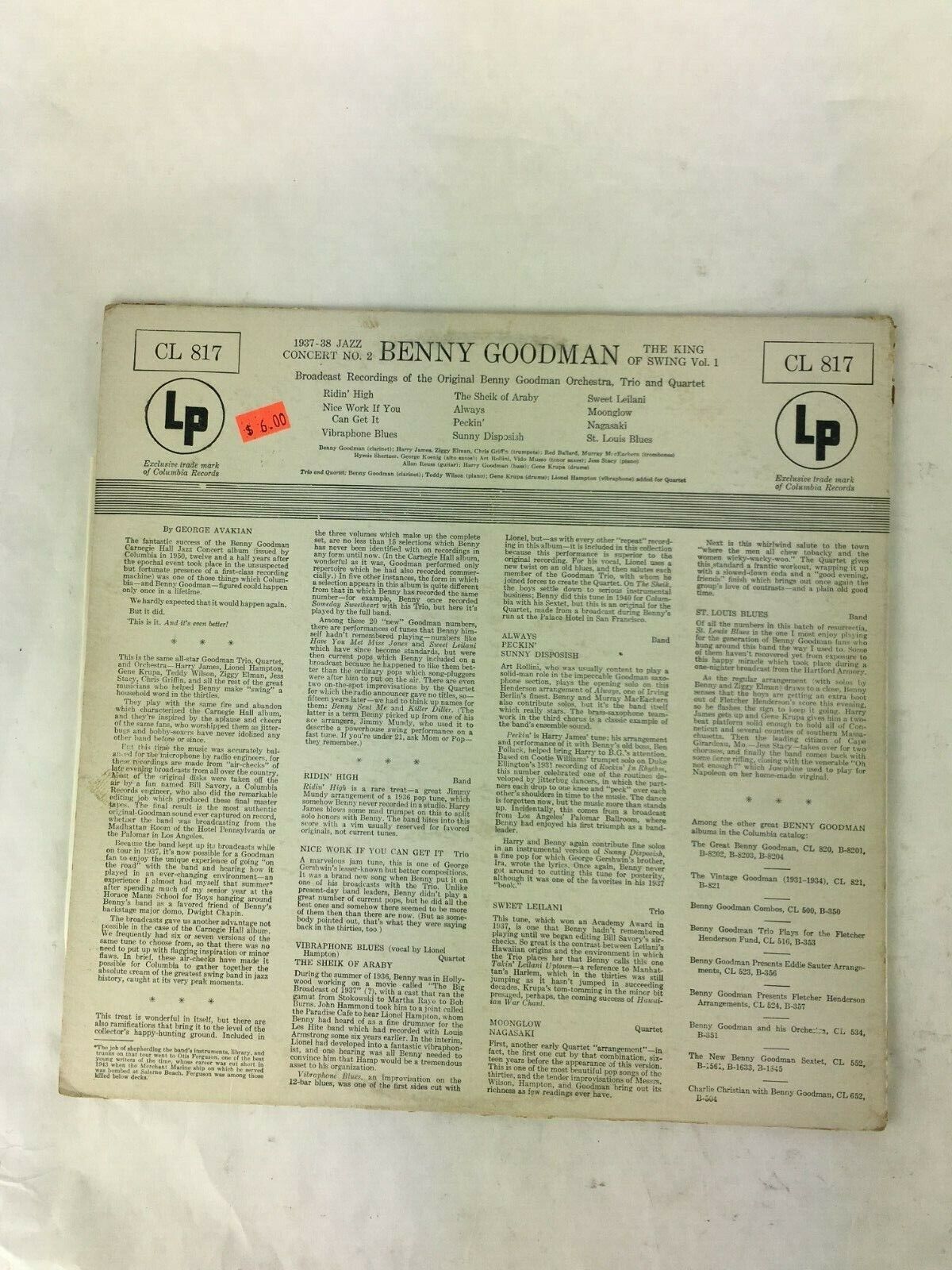 Benny Goodman: The King of Swing Vol .1 Item image 2