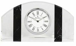 Pierre Laurent Paris Swiss Made Black Marble Crystal Clock  - £209.18 GBP