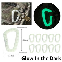 Glow Buckle Key Chain D-Ring Snap Plastic Clip Hook Outdoor Carabiner Ca... - £6.75 GBP+