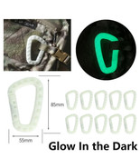 Glow Buckle Key Chain D-Ring Snap Plastic Clip Hook Outdoor Carabiner Ca... - £6.88 GBP+