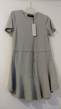 SOLD     MinkPink Grey Marle short sleeve Women&#39;s Romanticise drawstring... - £15.75 GBP