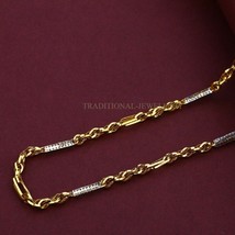 Unisex Italian Turkey chain 916% 22k Gold Chain Necklace Daily wear Jewelry 63 - £2,255.08 GBP+