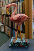 Jim Shore Mini Flamingo Figurine 4&quot; Heartwood Creek 4031235 - $14.84