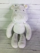 Pottery Barn Kids Gray Hippo Hippopotamus Plush Stuffed Animal Toy - £41.07 GBP