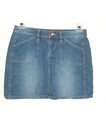 Vintage Denim skirt 90s Union Bay Blue Flap Pockets Boho Hippie Sz 9 Wom... - £16.97 GBP