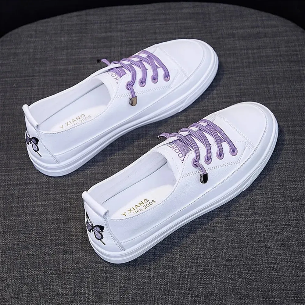 Women White Embroidery Shoes 2024 New Arrival Fashion Casual Platform Flats  Com - £129.13 GBP