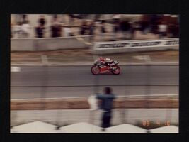 from ALBUM * SNAPSHOT 1989 MOTOR CYCLE sport bike Rider #23 color photo - $8.95