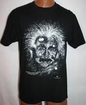 Vintage 90s Albert Einstein Glow In Dark Smithsonian Institution T-SHIRT M Usa - £31.74 GBP