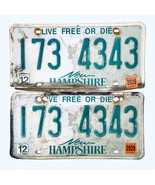 2020 New Hampshire License Plate Pair 173 4343 - $26.98 CAD