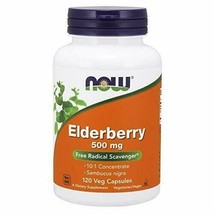 NOW Supplements, Elderberry (Sambucus nigra)500 mg, 10:1 Concentrate, 120 Veg... - £19.01 GBP