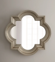 Horchow Silvery Quatrefoil Shape Mirror 30&quot; Elegant Modern French Farmho... - $352.32