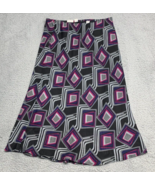 Cato Women&#39;s Small Multicolored Skirt 29X 30 Abstract Patterns Purple Black - $11.92