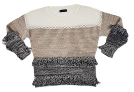 Fashion To Figure 1 Women&#39;s Plus Size 1X Textured Fringe Sweater - £3.98 GBP