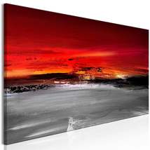 Abstract stretched canvas art crimson landscape narrow tiptophomedecor thumb200