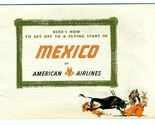 1954 American Airlines to Mexico Travel Brochure DC-6 - £12.07 GBP