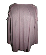 Plus Size 30/32, Pink Marled Ruffled Long Sleeve Top, Chelsea Studio - £21.66 GBP
