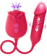 Vibrator Dildo Sex Toys for Women - MOOLIGIRL Rose Sex Toy with Thrustin... - $28.45