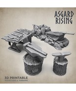 3D Printed Asgard Rising Blacksmith Forge Anvil Props Set 28 32 mm Warga... - $250.40 MXN+
