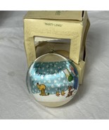 Marty Links Christmas 1980 Ornament Vintage We Wish You A Merry Christmas - $9.00