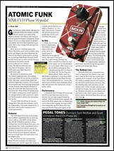 MXR EVH Phase 90 guitar effects pedal sound check review article print - £3.38 GBP
