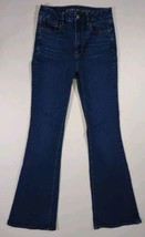 American Eagle Curvy Super High Rise Flare Jeans Stretch Size 2 Extra Lo... - $31.43