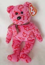 Ty Heartley Plush Beanie Baby Bear  - $12.95