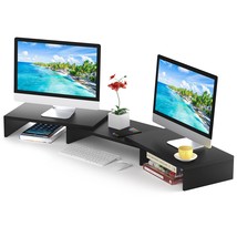 Dual Monitor Stand-Desk Accessories With Adjustable Length And Angle-Dual Monito - £50.35 GBP