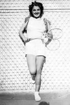 Ann Sheridan Smiling with Leg Up Holding Tennis Racket 24x18 Poster - £19.78 GBP