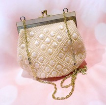 Vintage REGAL Purse Evening Bag Made in Hong Kong Mother of Pearl Accent... - $27.72